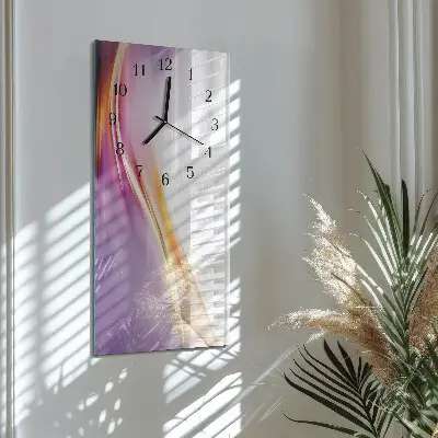 Vertikale glas wanduhr Abstraktion