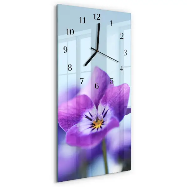 Wanduhr design ausgefallen vertikal Blume