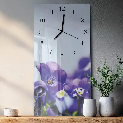 Vertikale Uhr Blumen