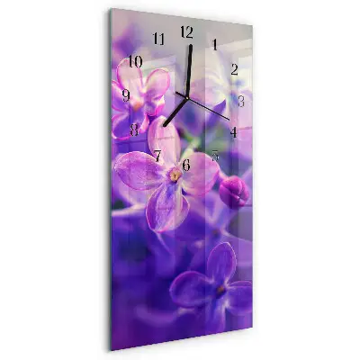 Moderne wanduhr vertikal Blumen