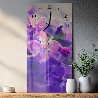 Moderne wanduhr vertikal Blumen