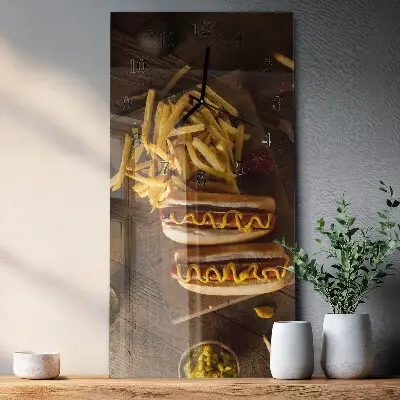 Wanduhr mit motiv vertikal Fastfood