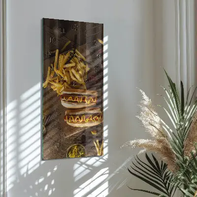 Wanduhr mit motiv vertikal Fastfood