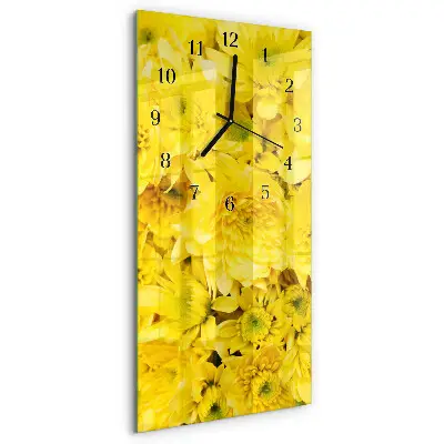 Wanduhr design ausgefallen vertikal Blumen