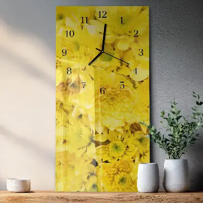Wanduhr design ausgefallen vertikal Blumen