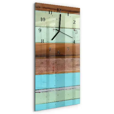 Vertikale glas wanduhr Platte
