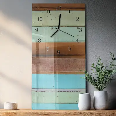 Vertikale glas wanduhr Platte
