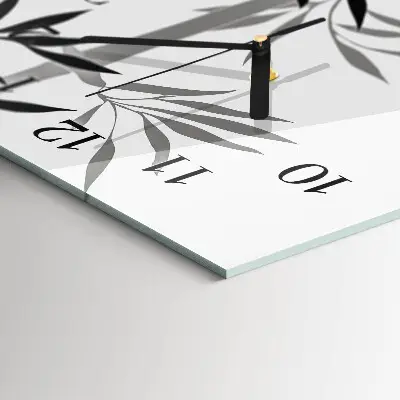 Vertikale glas wanduhr Bambus