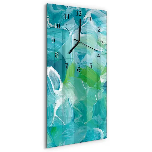 Vertikale glas wanduhr Welle