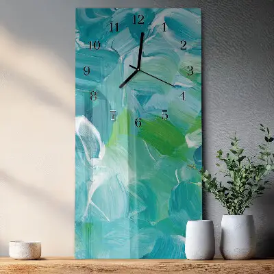 Vertikale glas wanduhr Welle