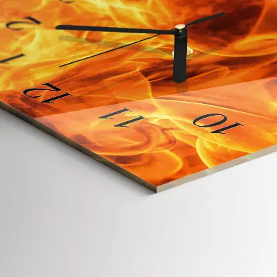 Wanduhr mit motiv vertikal Feuer
