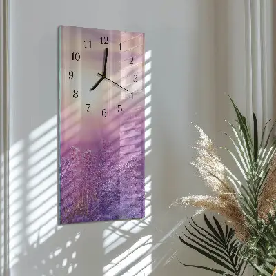 Vertikale Uhr Lavendel