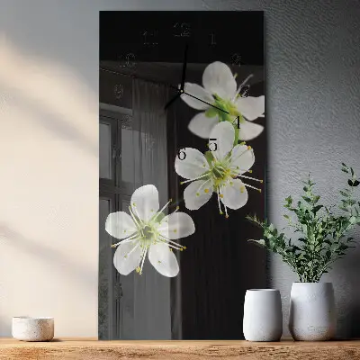 Vertikale Uhr Blumen