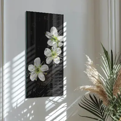 Vertikale Uhr Blumen