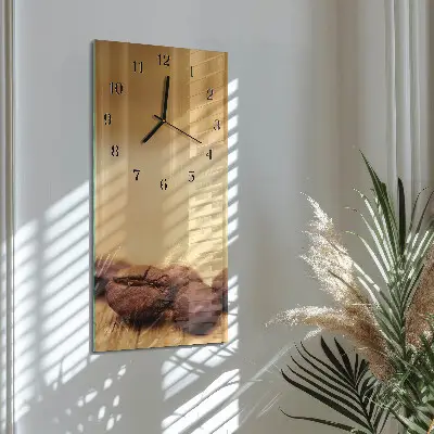 Moderne wanduhr vertikal Bohnen