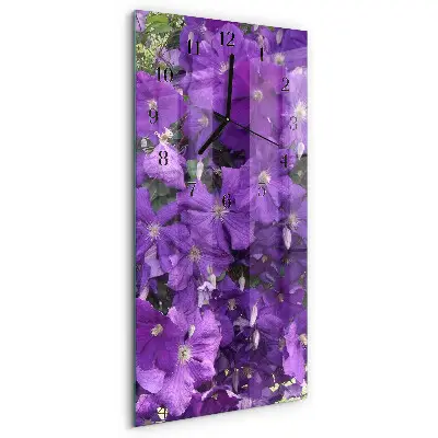 Vertikale glas wanduhr Primeln