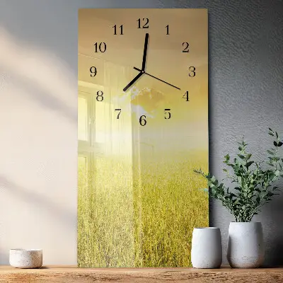 Wanduhr mit motiv vertikal Maisfeld