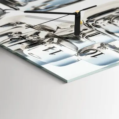 Wanduhr mit motiv vertikal 3D-Würfel