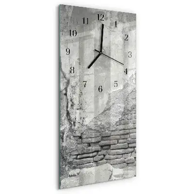 Vertikale glas wanduhr Wand