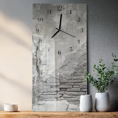 Vertikale glas wanduhr Wand