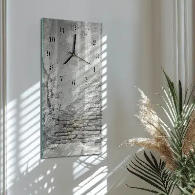 Vertikale glas wanduhr Wand