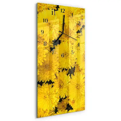 Wanduhr design ausgefallen vertikal Blumen