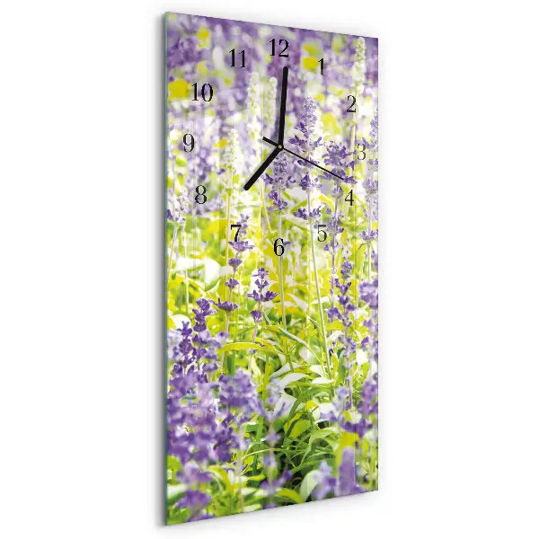 Vertikale Uhr Lavendel