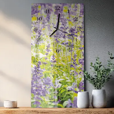 Vertikale Uhr Lavendel