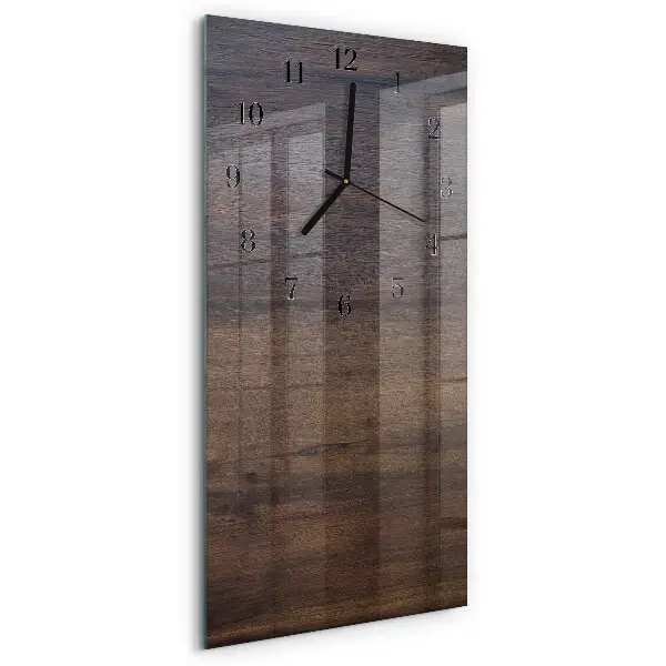 Vertikale glas wanduhr Holzbrett