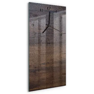 Vertikale glas wanduhr Holzbrett