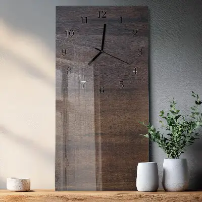 Vertikale glas wanduhr Holzbrett