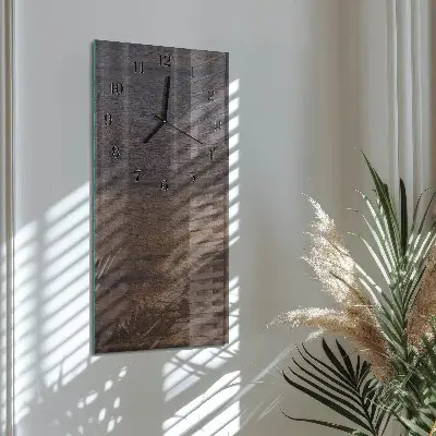 Vertikale glas wanduhr Holzbrett