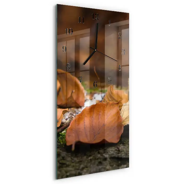 Vertikale glas wanduhr Herbst