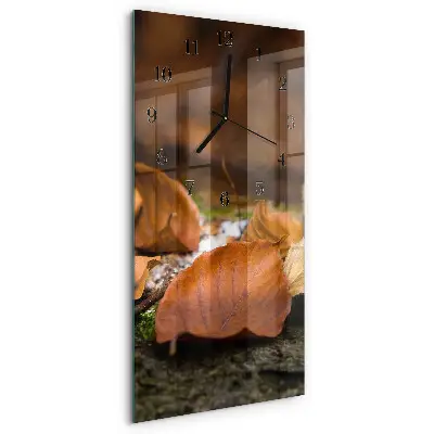 Vertikale glas wanduhr Herbst