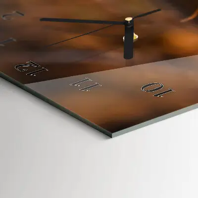 Vertikale glas wanduhr Herbst