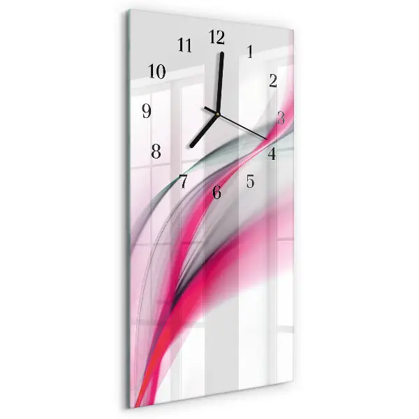 Vertikale glas wanduhr Abstraktion