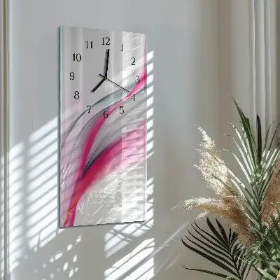 Vertikale glas wanduhr Abstraktion