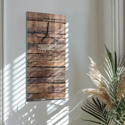Vertikale Uhr Holz