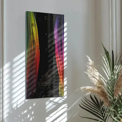 Vertikale glas wanduhr Abstraktion