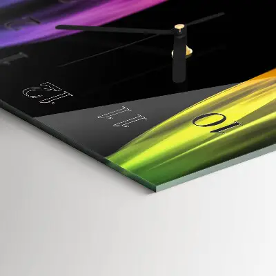 Vertikale glas wanduhr Abstraktion