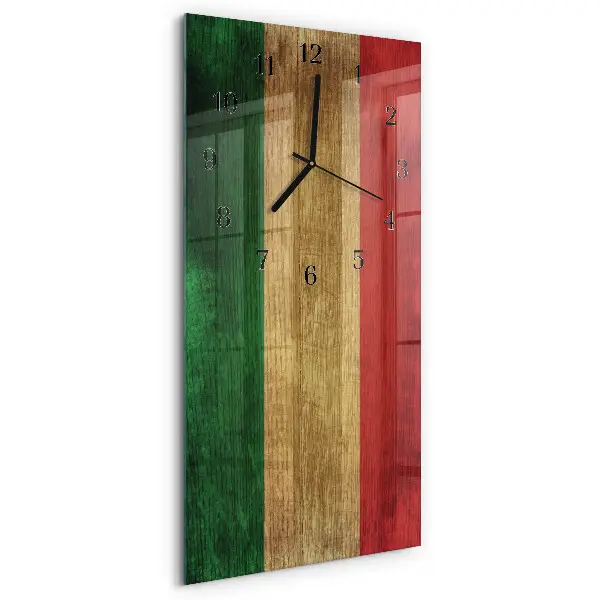 Vertikale Uhr Italienische Flagge