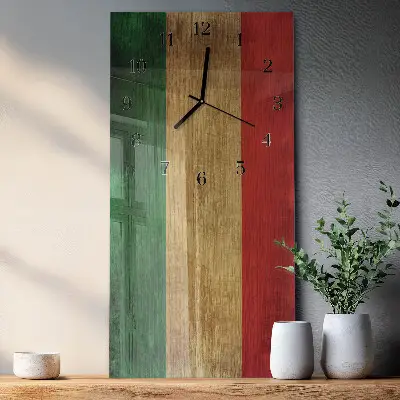 Vertikale Uhr Italienische Flagge