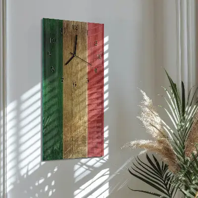 Vertikale Uhr Italienische Flagge