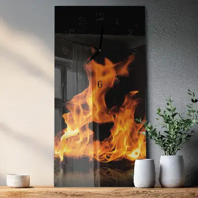 Wanduhr mit motiv vertikal Feuer