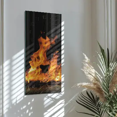 Wanduhr mit motiv vertikal Feuer