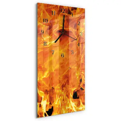 Wanduhr design ausgefallen vertikal Feuer