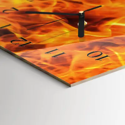 Wanduhr design ausgefallen vertikal Feuer