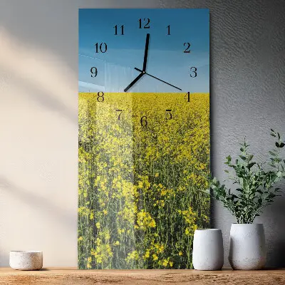 Vertikale Uhr Blumenfeld