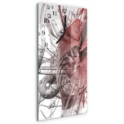 Vertikale glas wanduhr Chaos