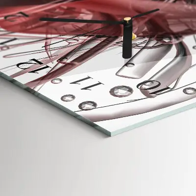 Vertikale glas wanduhr Chaos